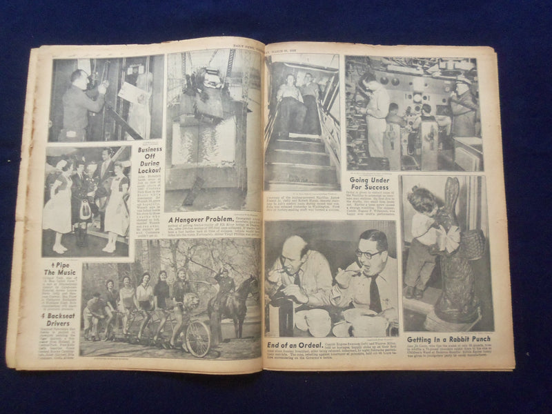 1955 MAR 31 NEW YORK DAILY NEWS NEWSPAPER -INDICT WIFE IN HORSEWHIPPING- NP 6744