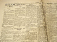 1877 APRIL 4 WEEKLY COMMERCIAL ADVERTISER NEWSPAPER - BROOKLYN BRIDGE - NP 8977