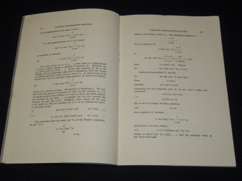 1937 NATIONAL MATHEMATICS MAGAZINE LOT OF 8 - BATON ROUGE LA - WR 277B