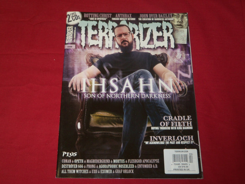 2016 FEBRUARY TERRORIZER MAGAZINE ISSUE NO. 268 - IHSAHN COVER - MUSIC - RC 306