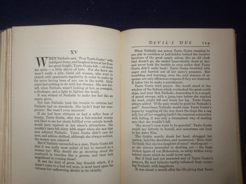 1931 DEVIL'S DUE HARDCOVER BOOK BY PHYLLIS BOTTOME - KD 9168