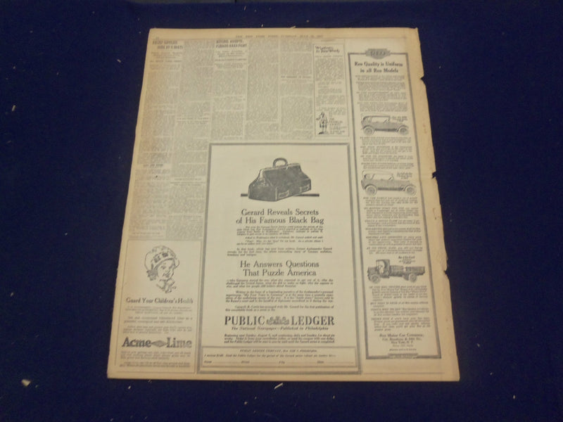 1917 JULY 31 NEW YORK TIMES - HOOVER TO BE SOLE FOOD CONTROLLER - NT 9309
