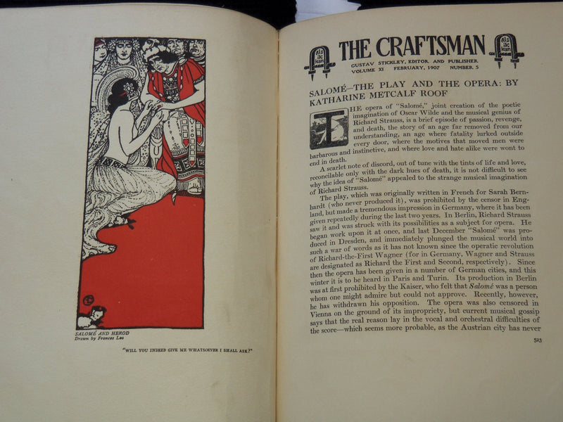 1906 OCTOBER-1907 MARCH THE CRAFTSMAN MAGAZINE BOUND VOLUME - KD 7893