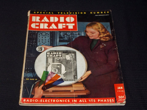1948 JANUARY RADIO CRAFT MAGAZINE - SPECIAL TELEVISION NUMBER ISSUE - E 7111