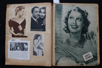1930'S MOVIE STARS SCRAPBOOK, LOADED - GINGER ROGERS - HUMPHREY BOGART - E 24900