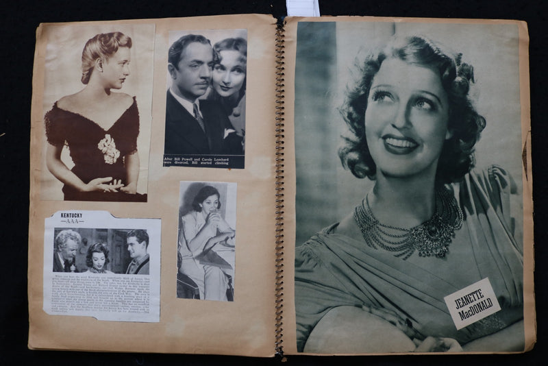 1930'S MOVIE STARS SCRAPBOOK, LOADED - GINGER ROGERS - HUMPHREY BOGART - E 24900