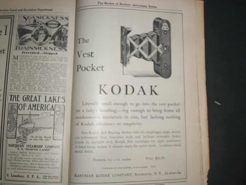1913 JUNE THE AMERICAN REVIEW OF REVIEWS MAGAZINE - COCA-COLA BACK COVER -B 6566