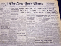 1946 SEPT 11 NEW YORK TIMES NEWSPAPER O'DWYER SAYS COMMUNISTS STIR REVOLT- NT 51