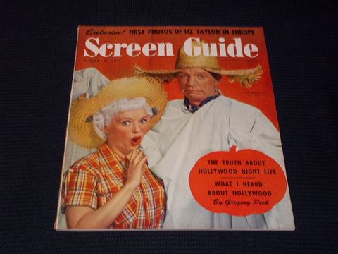 1950 OCTOBER SCREEN GUIDE MAGAZINE - BETTY GRABLE -  DAN DAILEY COVER - E 15372
