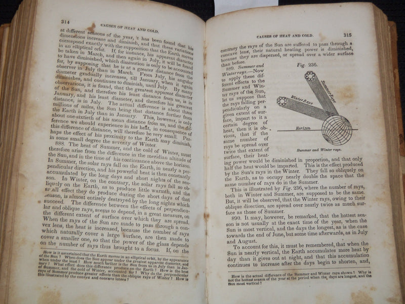 1848 A SYSTEM OF NATURAL PHILOSOPHY BOOK BY J. M. COMSTOCK, M. D - J 8117