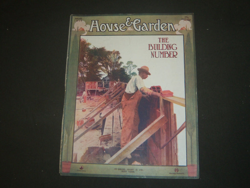 1914 JANUARY THE HOUSE & GARDEN MAGAZINE - GREAT PHOTOS & ADS - ST 646