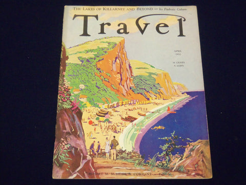 1933 APRIL TRAVEL MAGAZINE - ALONG THE COAST OF DEVON COVER - J 1940