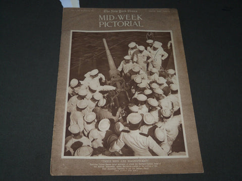 1917 JULY 12 MID-WEEK PICTORIAL MAGAZINE SECTION - NAVAL GUNNERS - J 3271