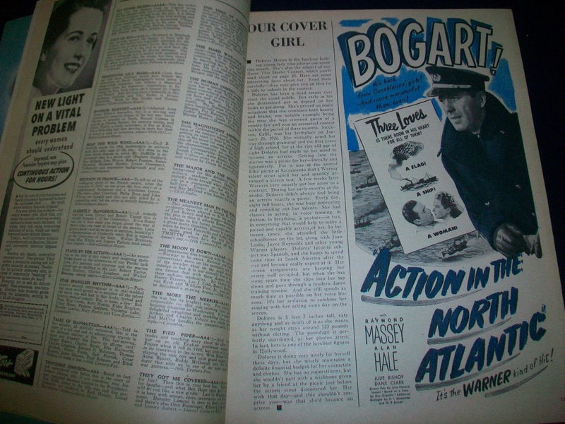 1943 AUGUST MOTION PICTURE HOLLYWOOD MAGAZINE - DOLORES MORAN STARLET - J 1856