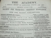 1881 THE ACADEMY WEEKLY REVIEW OF LITERATURE LOT OF 51 ISSUES - LONDON - O 2380
