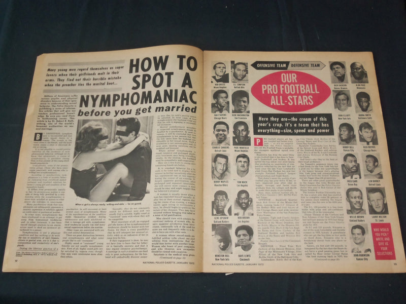 1972 JANUARY THE NATIONAL POLICE GAZETTE MAGAZINE - ELVIS PRESLEY - B 5778