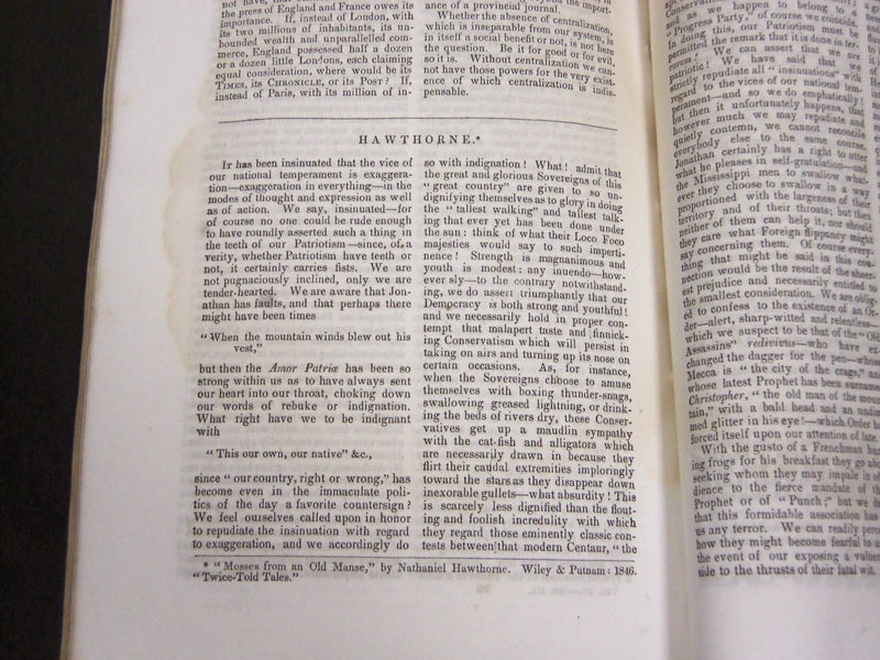1846 THE AMERICAN REVIEW A WHIG JOURNAL LOT OF 10 - NICE ENGRAVINGS - WR 105E