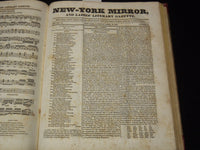 1828-1829 NEW YORK MIRROR AND LADIES GAZETTE BOUND VOLUME NO. 6 - KD 4675J