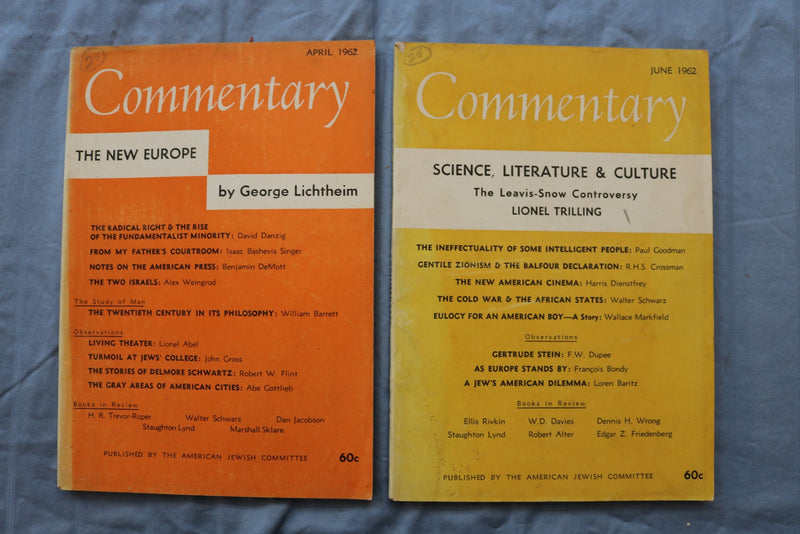 1961-1962 COMMENTARY MAGAZINE - LOT OF 5 - O 3862
