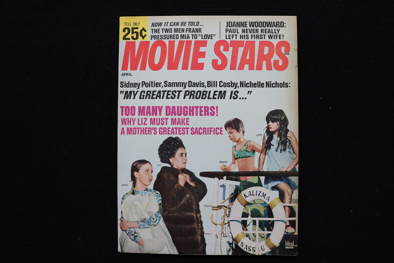 1968 APRIL MOVIE STARS MAGAZINE - ELIZABETH TAYLOR COVER - E 24230