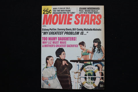 1968 APRIL MOVIE STARS MAGAZINE - ELIZABETH TAYLOR COVER - E 24230