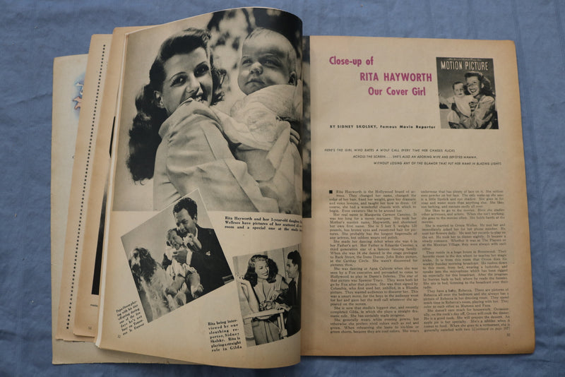 1946 JANUARY MOTION PICTURE MAGAZINE - RITA HAYWORTH COVER - ST 1002W