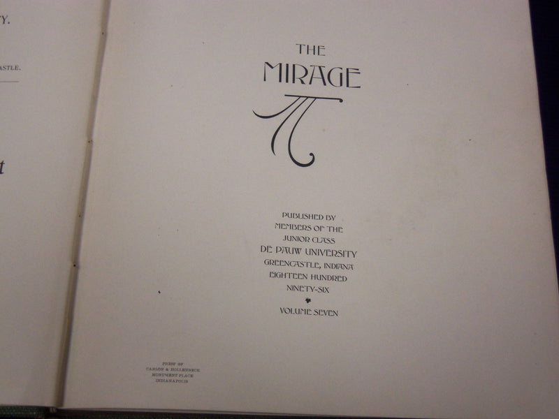 1897 THE MIRAGE DEPAUW UNIVERSITY YEARBOOK VOL. 7 - GREENCASTLE INDIANA - YB 86