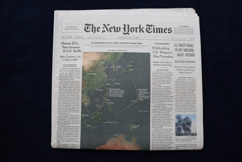 2024 MAY 11 NEW YORK TIMES- U.S. FAULTS ISRAEL IN NOT SHIELDING GAZA'S CIVILIANS