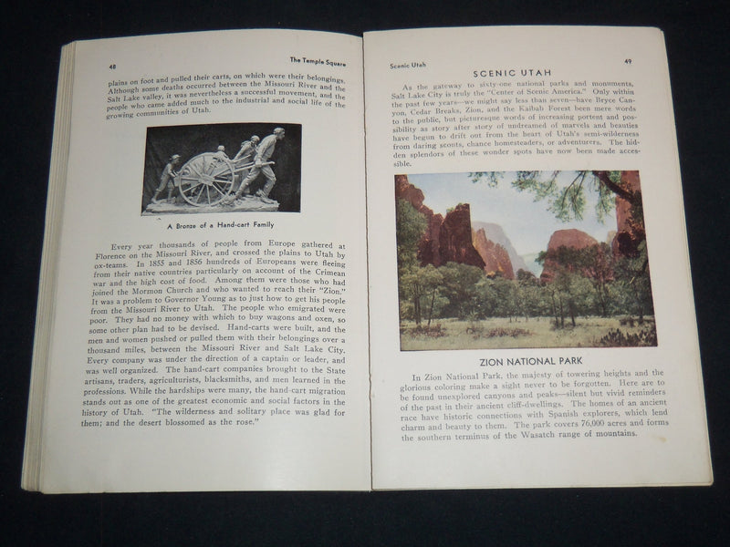 1930'S UTAH THE TOURISTS' GUIDE BOOK - SOFTCOVER - J 8197