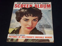 1954 AUGUST SCREEN ALBUM MAGAZINE - LIZ TAYLOR FRONT COVER - E 16514