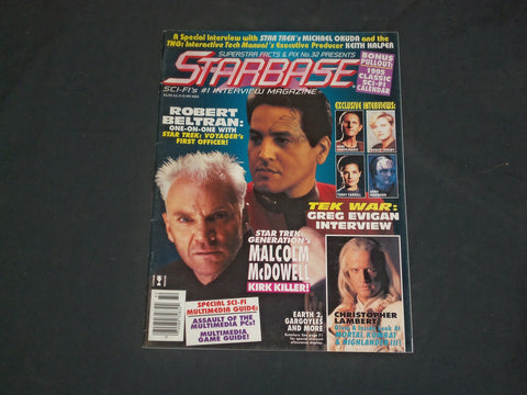 1994 STARBASE MAGAZINE - MALCOLM MCDOWELL & ROBERT BELTRAN - B 4885