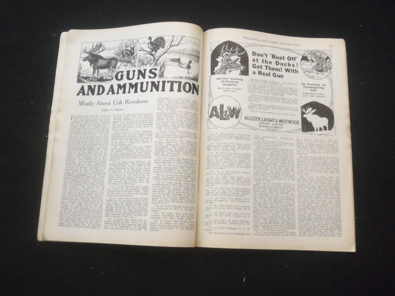 1927 NOVEMBER ROD AND GUN MAGAZINE - NICE COVER, ARTICLES & PHOTOS - SP 6377H
