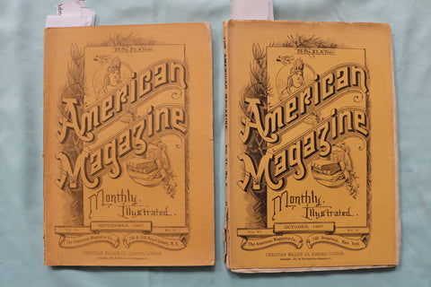 1887 AMERICAN MONTHLY ILLUSTRATED MAGAZINE - LOT OF 2 - K 3287