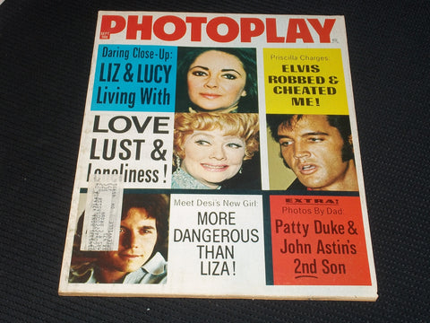 1973 SEPTEMBER PHOTOPLAY MAGAZINE - LIZ TAYLOR & LUCY BALL FRONT COVER - E 916
