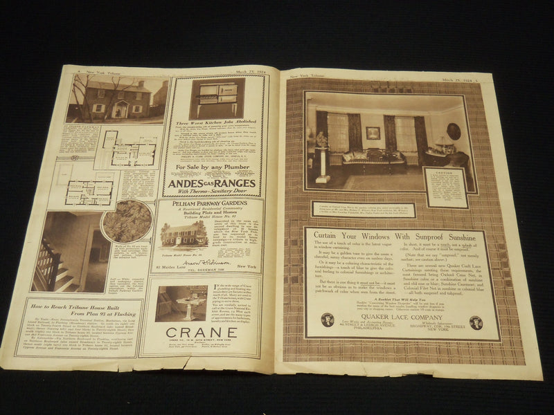 1924-1925 NEW YORK TRIBUNE SMALL HOUSE GRAPHIC SECTIONS LOT OF 3 - NP 8943