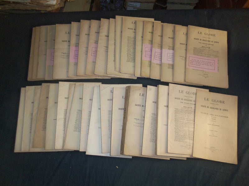 1920-1938 LE GLOBE JOURNAL GEOGRAPHIQUE-BULLETIN & MEMOIRES- LOT OF 34- WR 1199J