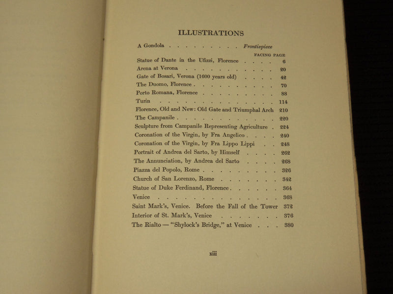 1907 BROWNING'S ITALY HARDCOVER BOOK BY HELEN ARCHIBALD CLARK - KD 9413