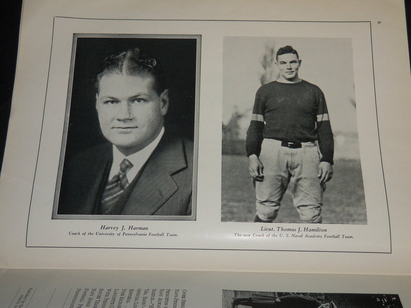 1934 OCTOBER 27 NAVY VS. PENNSYLVANIA COLLEGE FOOTBALL PROGRAM - J 5767