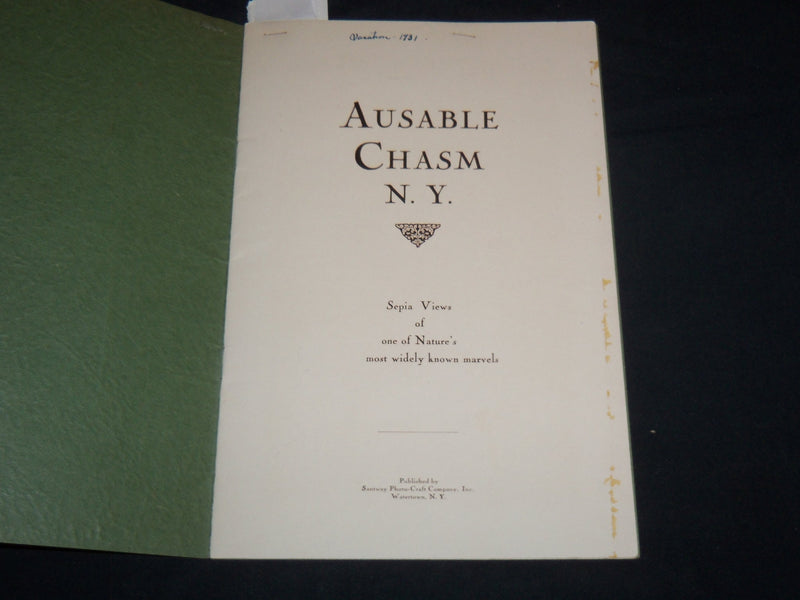 1920'S AUSABLE CHASM NEW YORK SEPIA VIEWS BOOK - J 8629