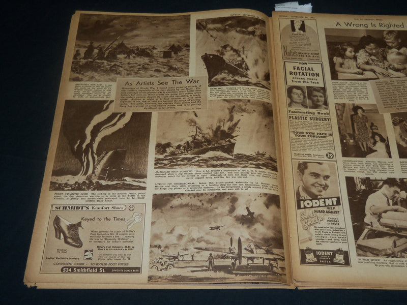1943 SEPT 26 THE PITTSBURGH PRESS SUNDAY ROTO SECTION - INGRID BERGMAN - NP 4573