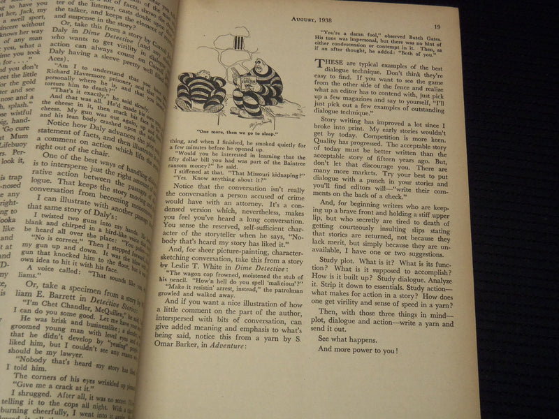 1938 AUGUST WRITER'S DIGEST MAGAZINE - ERLE STANLEY GARDNER - K 1032