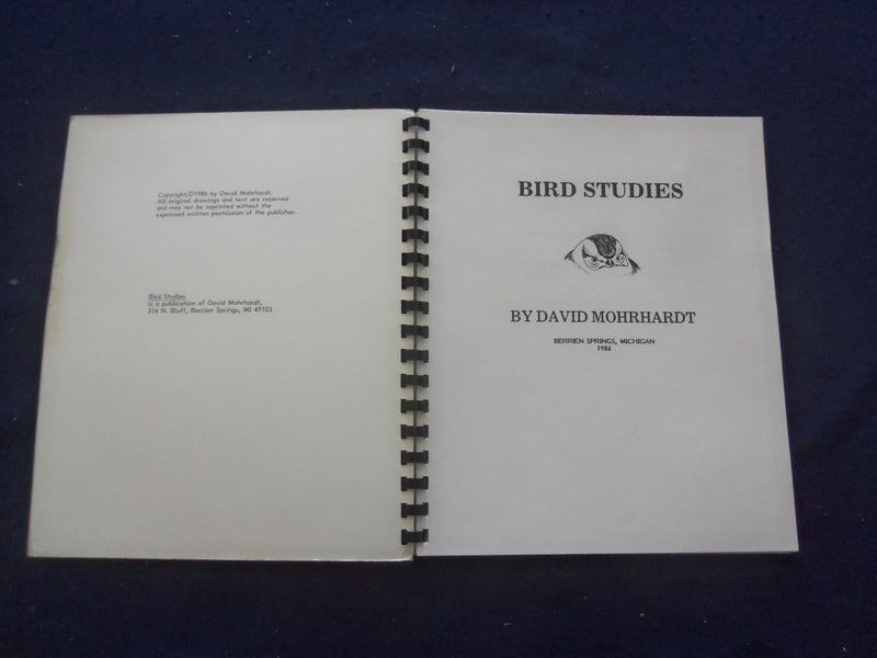 1986 BIRD STUDIES SOFTCOVER BOOK BY DAVID MOHRHARDT - KD 8204