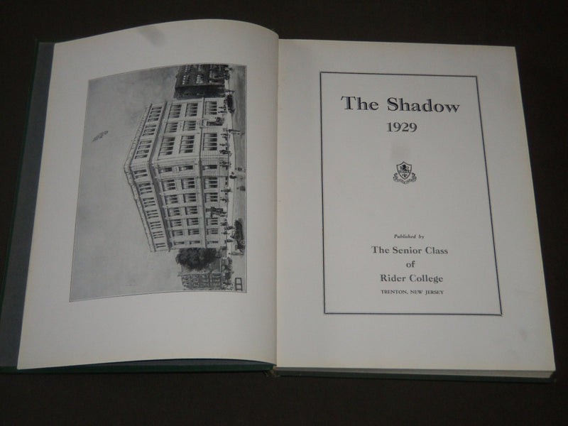 1929 THE SHADOW RIDER COLLEGE YEARBOOK - TRENTON NEW JERSEY - PHOTOS - YB 1064