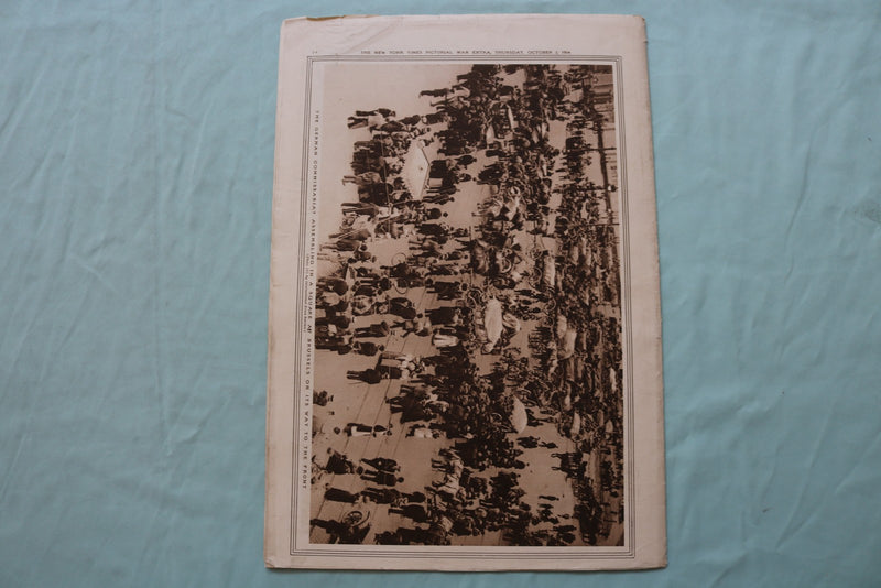1914 OCT 1 NEW YORK TIMES MID-WEEK PICTORIAL WAR EXTRA - GERMAN FIRING - NP 9117