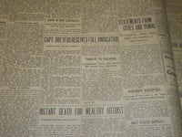 1906 JULY 13 THE BOSTON HERALD - CAPT. DREYFUS RECEIVES FULL VINDICATION- BH 82