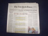 2023 JUNE 30 NEW YORK TIMES - JUSTICES GUT COLLEGE AFFIRMATIVE ACTION