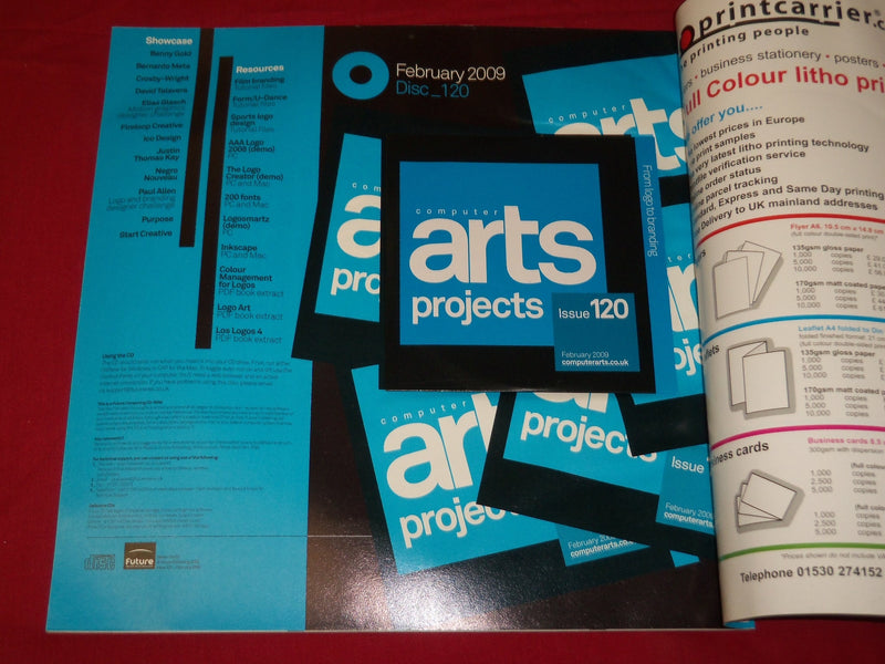 2009 FEBRUARY COMPUTER ARTS PROJECT MAGAZINE ISSUE NO. 120 WITH CD - RC 674