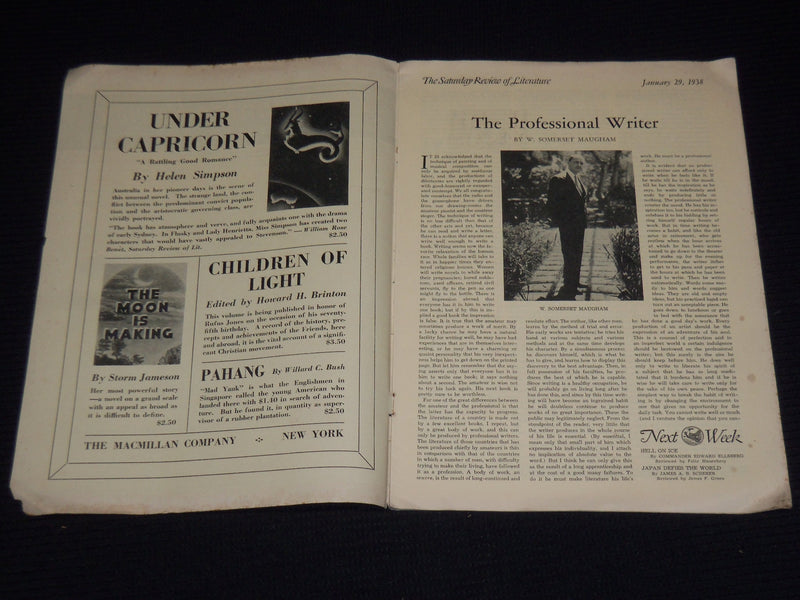 1937-1938 THE SATURDAY REVIEW MAGAZINE LOT OF 6 ISSUES - SINCLAIR LEWIS- O 2379A