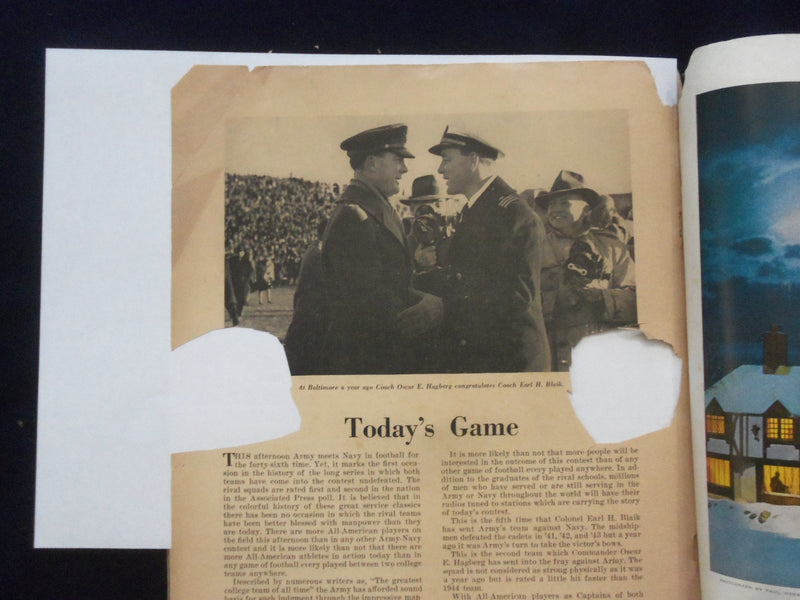 1945 DECEMBER 1 ARMY-NAVY FOOTBALL PROGRAM-MUNICIPAL STADIUM PHILADELPHIA- K 116