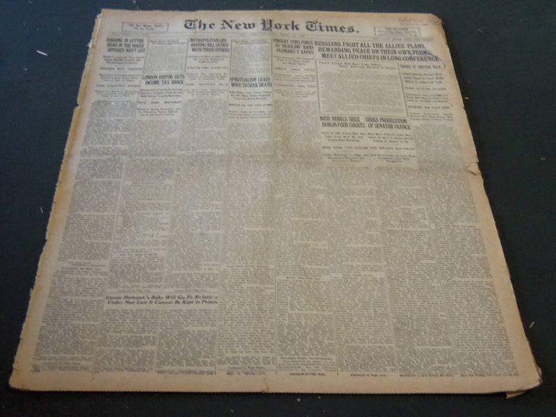 1922 APRIL 15 NEW YORK TIMES - RUSSIANS FIGHT ALL THE ALLIES PLANS - NT 5772